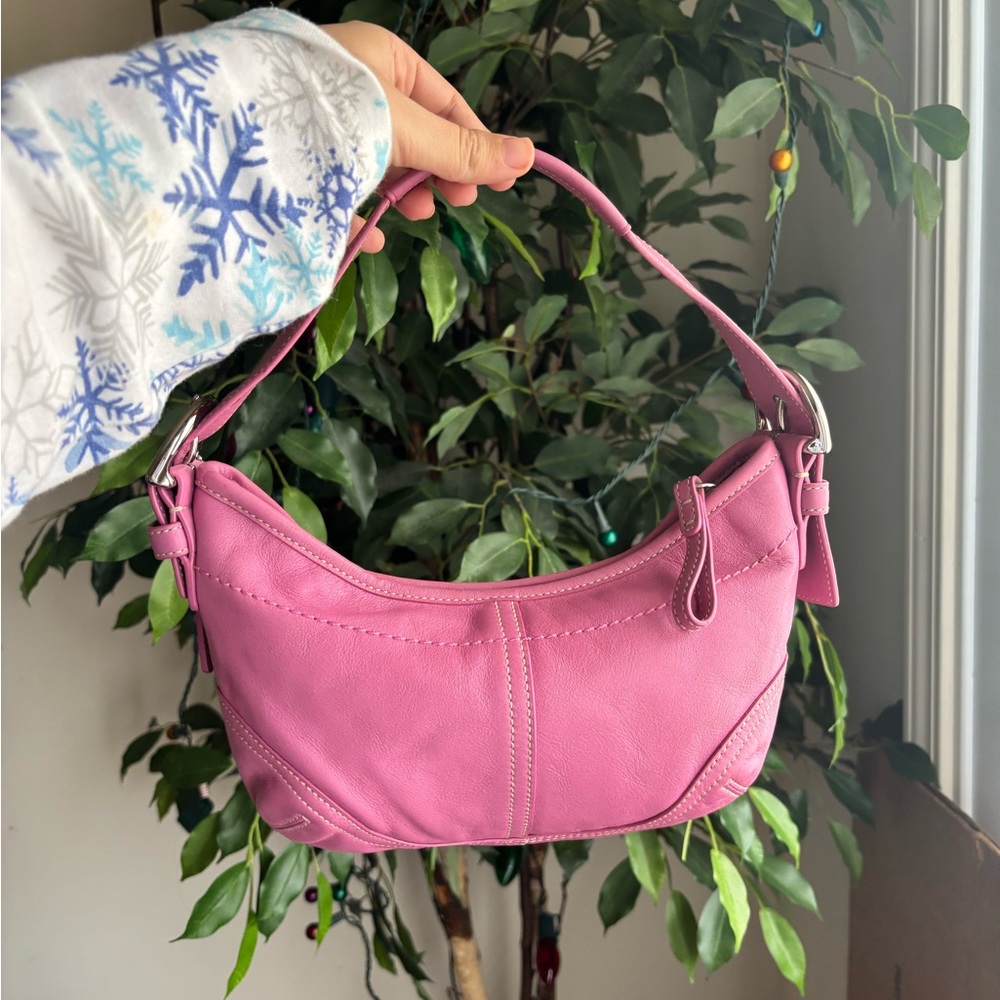 Rare Coach Hobo Leather 9541 Bubble gum purse / bag Y2K